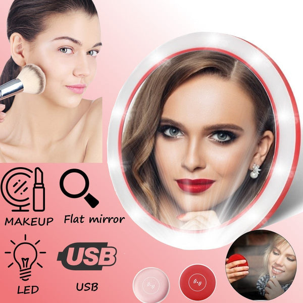 2 in 1 LED Makeup Mirror & Wireless Power Bank