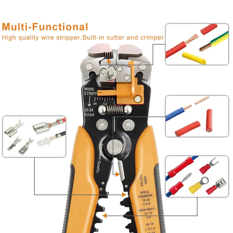 Wire Stripper, Cutter & Crimper Tool