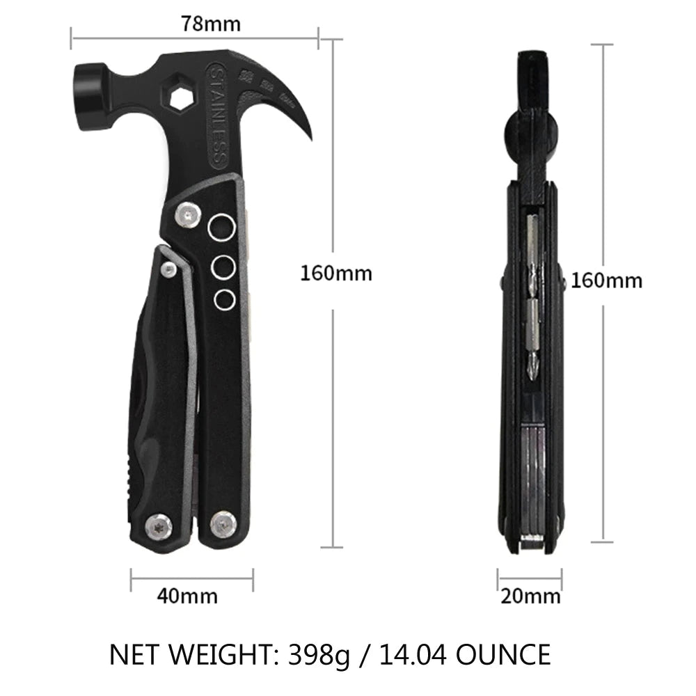 7 in 1 Multitool Claw Hammer