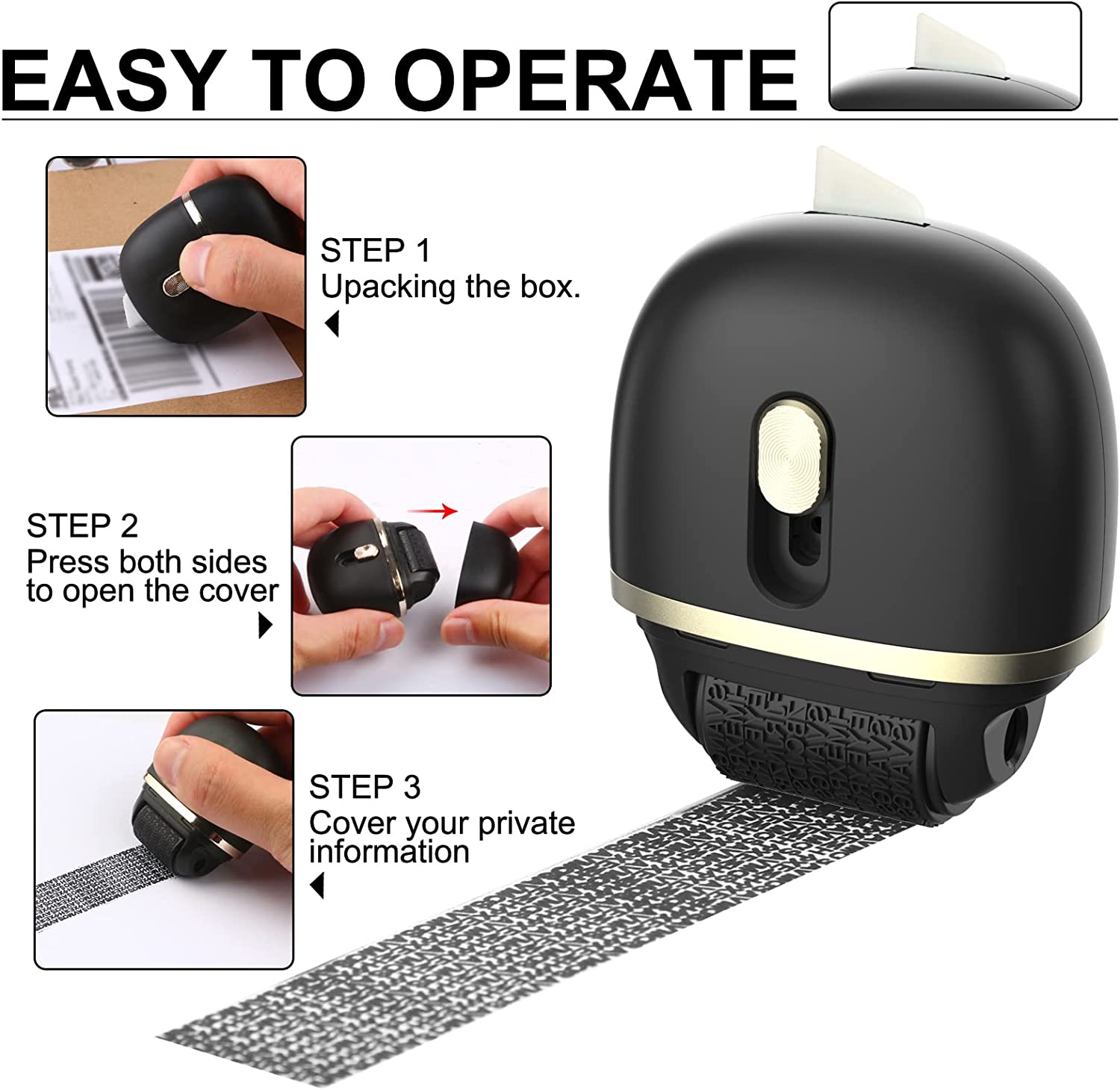 Theft Protection Roller Stamp (with free ink)