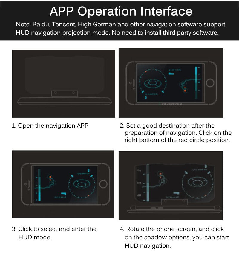 Car Heads Up Display Projector