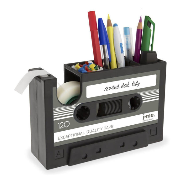 Cassette Tape Dispenser & Pen Holder