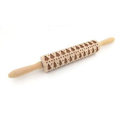 Christmas 3D Pattern Pastry Rolling Pin