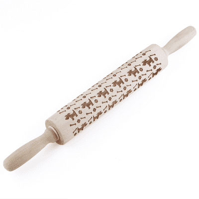 Christmas 3D Pattern Pastry Rolling Pin