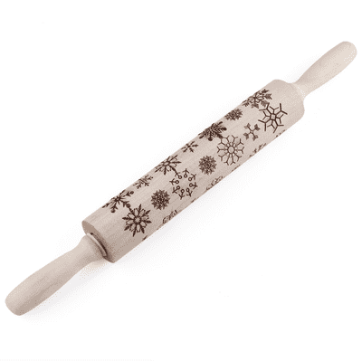 Christmas 3D Pattern Pastry Rolling Pin