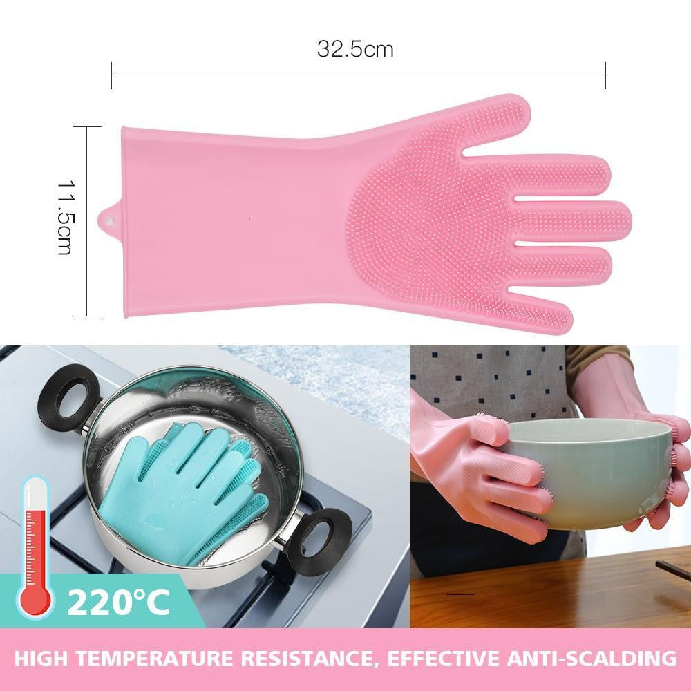 Multi-Purpose Scrubber Dishwashing Gloves