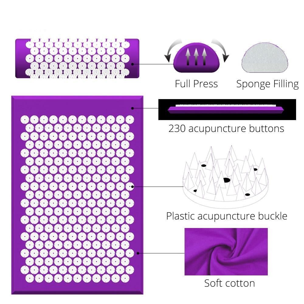 Acupressure Massage Mat and Pillow