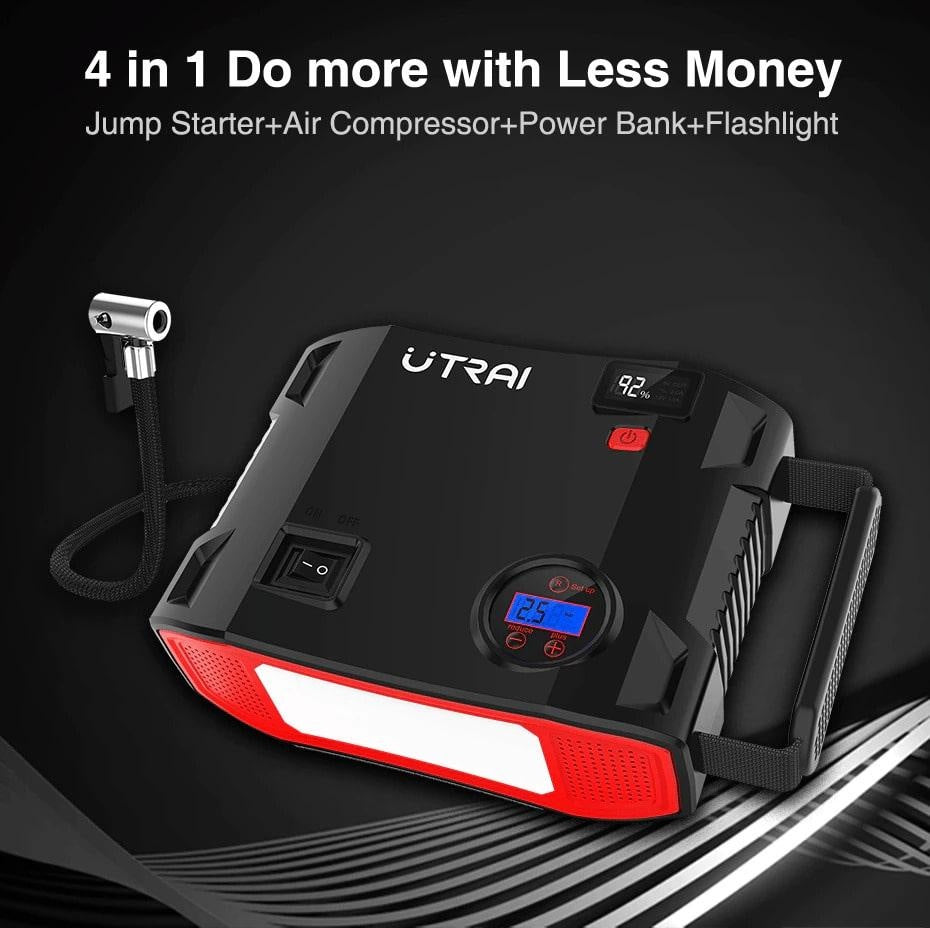 4-in-1 Jump Starter & Air Compressor