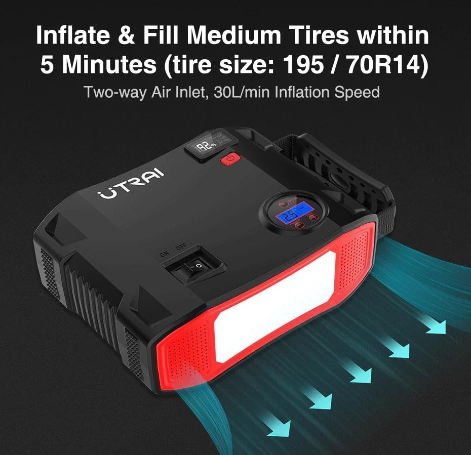 4-in-1 Jump Starter & Air Compressor