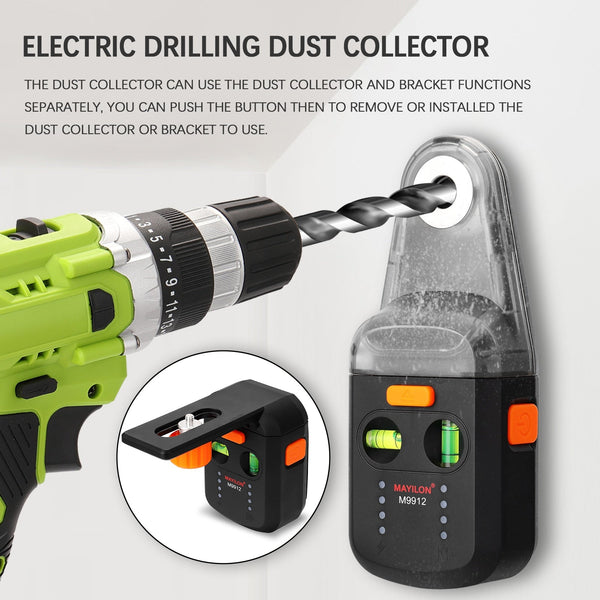 Drill Dust Collector with Laser Level