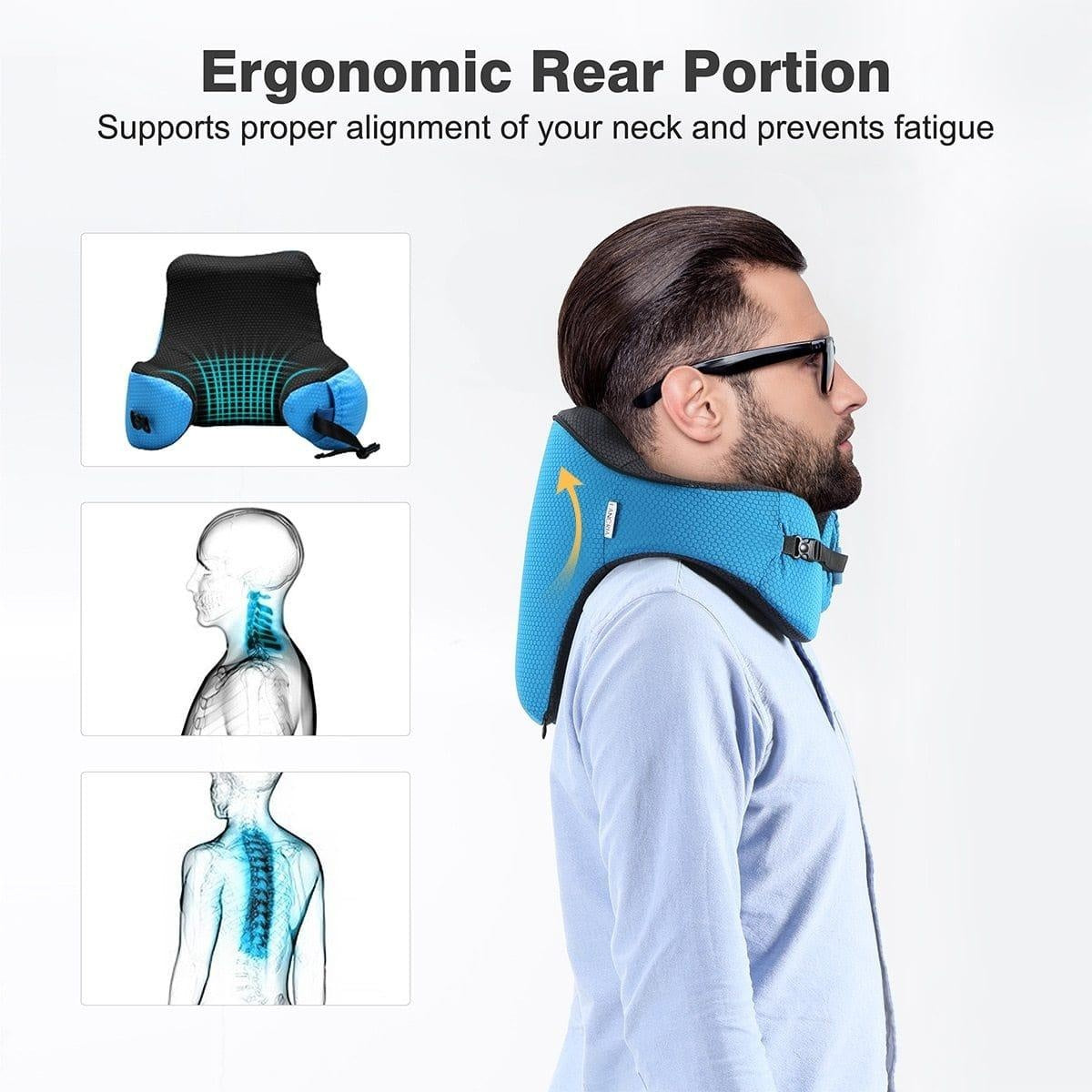 6 in 1 Ergonomic Hooded Travel Pillow