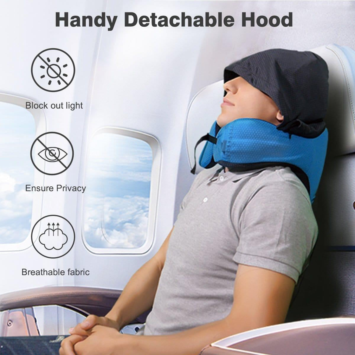 6 in 1 Ergonomic Hooded Travel Pillow