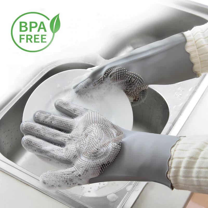 Multi-Purpose Scrubber Dishwashing Gloves