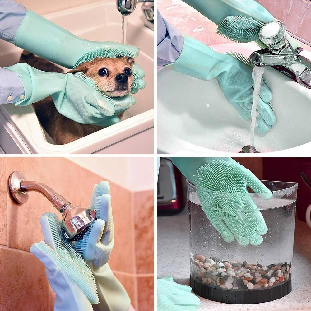 Multi-Purpose Scrubber Dishwashing Gloves