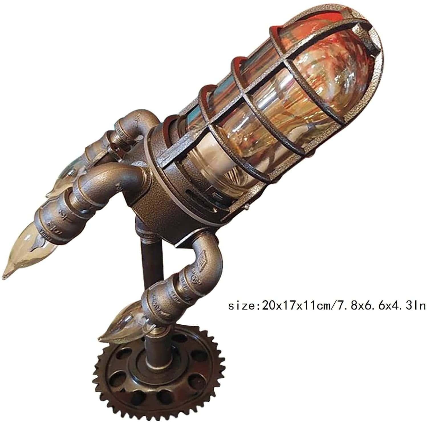 Steampunk Rocket Lamp