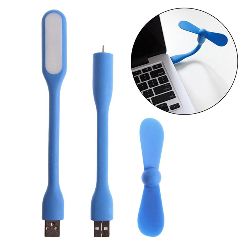 USB Mini Fan and LED Light - Bundle