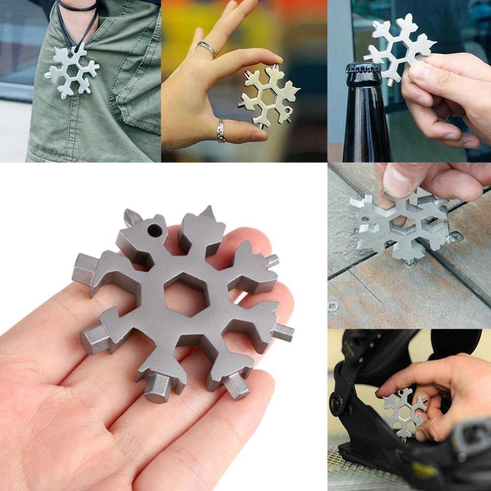 18-in-1 Stainless Steel Snowflake Multifunctional Tool