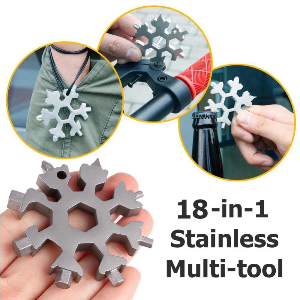 18-in-1 Stainless Steel Snowflake Multifunctional Tool