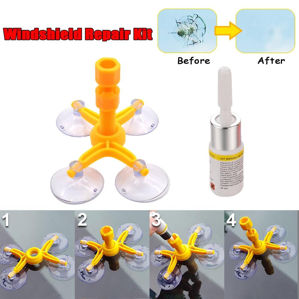 Windshield Crack Repair Kit, Glass Repair Fluid Kit